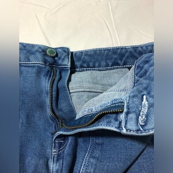 Superdry womens 26 wide leg cargo utility cropped jeans baggy pockets light wash - Picture 7 of 15